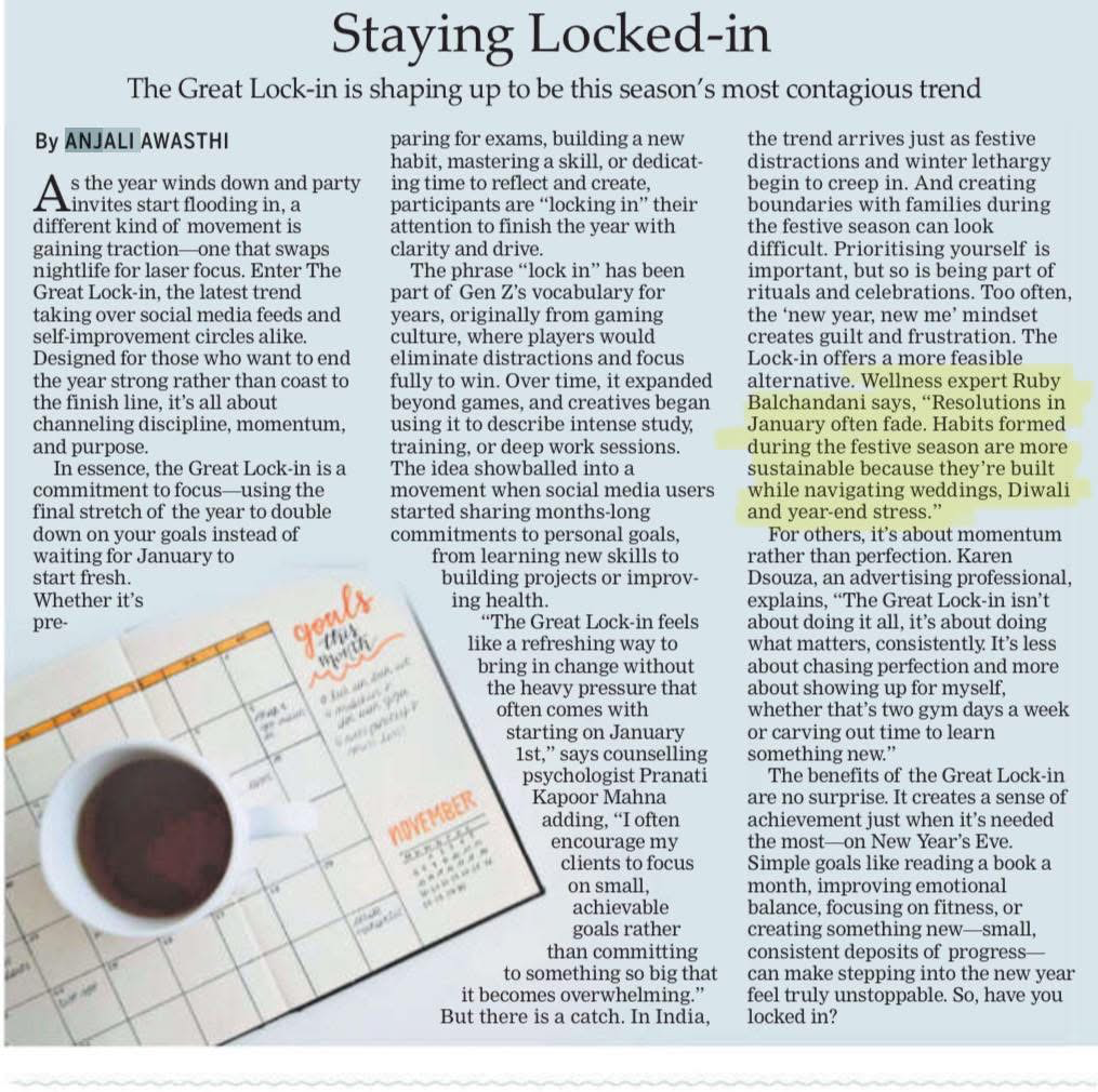 Staying Locked In — Sustainable Habit Building & Lifestyle Change